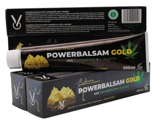 Powerbalsam Gold fjdalomcsillapt krm Kannabiszolajjal 200 ml