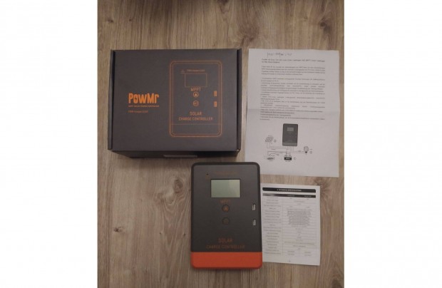 Powmr 40A mppt tltsvezrl, solar charge controller, napelem, sziget