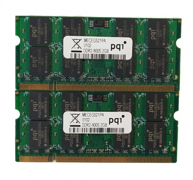 Pqi 4GB (2x2GB) DDR2 800MHz laptop / notebook memria