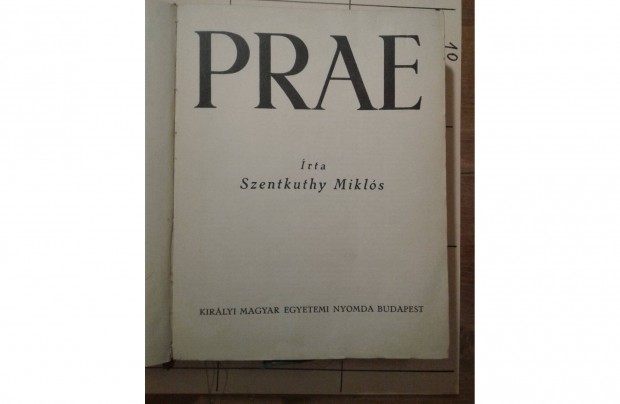 Prae - Szentkuthy Mikls (1934?)