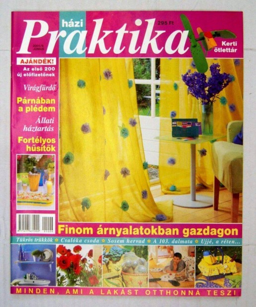 Praktika 2001/6.szm Jnius (mellklettel) tartalomjegyzkkel