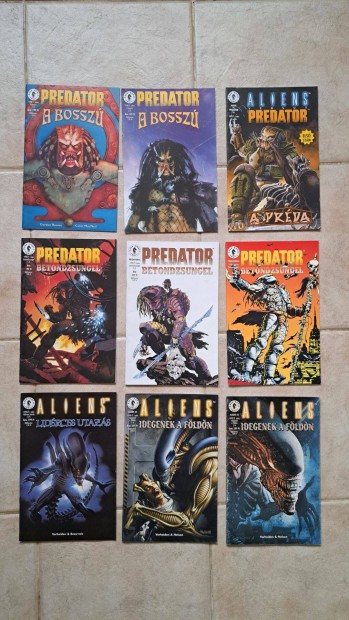 Predator Bossz� �s Betondzsungel + Aliens k�preg�ny csomag - 9 DB