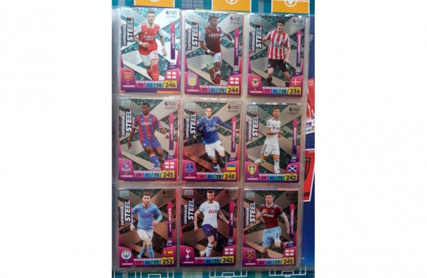 Premier League 2023 Adrenalyn Defensive Steel focis kártya
