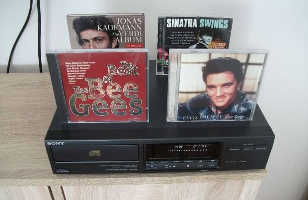 Presley Sinatra Bee Gees CD lemez +hibs Sony CDP-M26 CD lejtsz