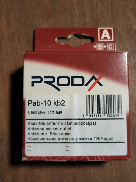 Prodax Pab-10kb2 koaxilis antenna csat. aljat