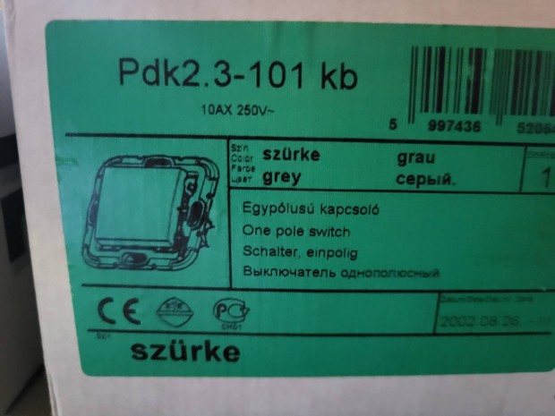 Prodax Pdk 2.3-101 kb s Pdk 2.3- 102 kb villanykapcsolk eladk.