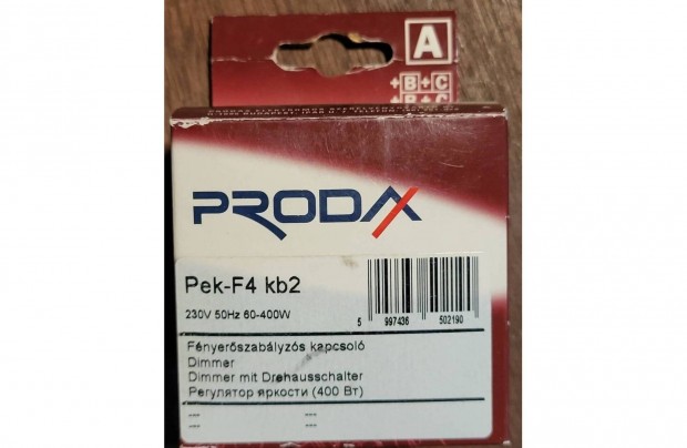 Prodax Pek-F4 kb2 fnyerszablyzs kapcsol