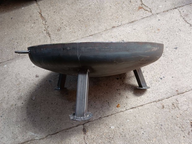 Profi 7-8mm vastag Tűzrakó 75cm tűztál 60Kg grillező Örök élet !