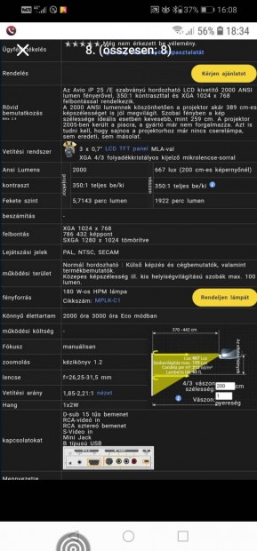 Profi projector(Avio iP25)+ Vettvszon elad