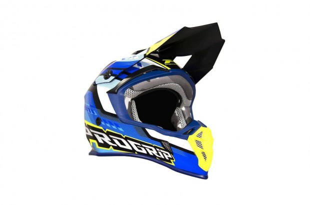 Progrip 3180 Blue Yellow új cross bukósisak M