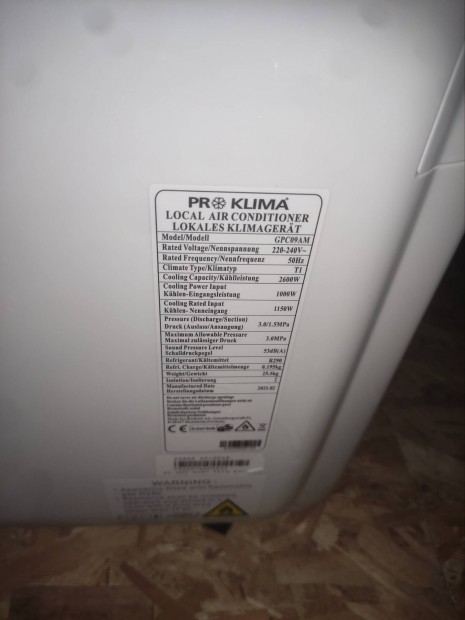 Proklma mobil klma 2,6 kW