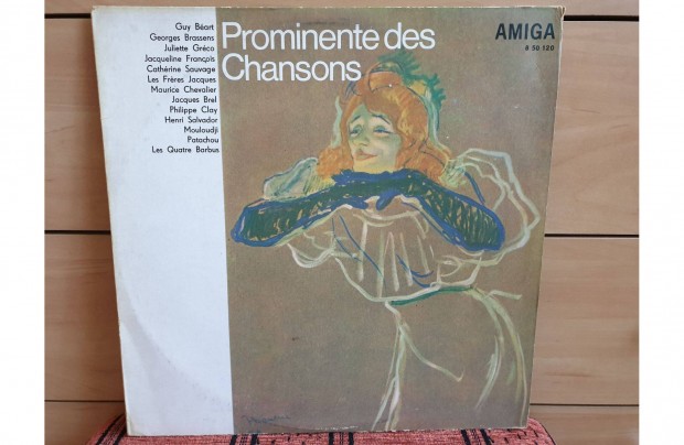 Prominente des Chansons hanglemez vinyl bakelit lemez