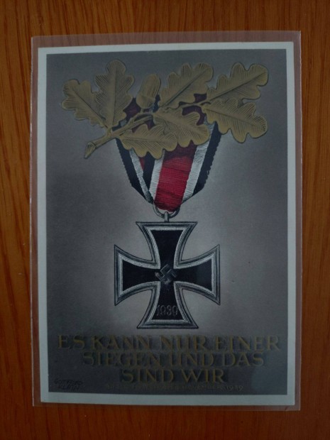Propaganda levelezőlap 1940, Vaskereszt, bélyeggel