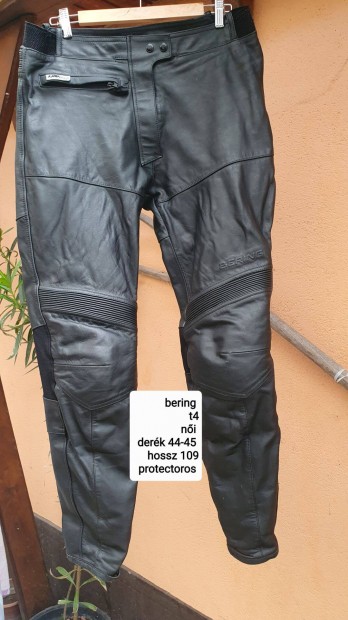 Protectoros bering női bőr nadrág