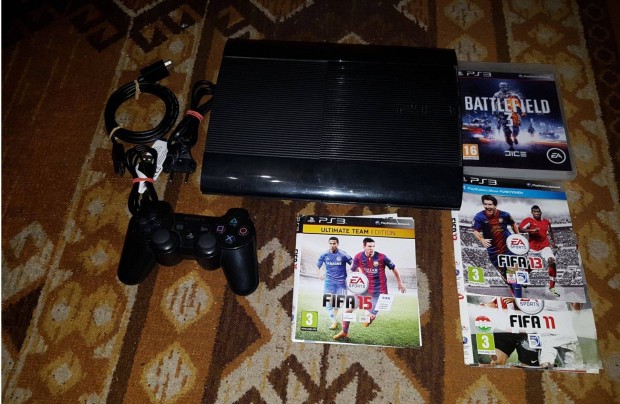 Ps3 super slim 500-gb 4-db jtkkal elad