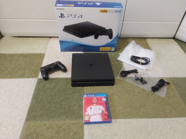 Ps4 Playstation 4 Slim 500GB Dobozban Tartozkaival + Fifa 20