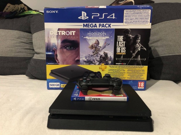 Ps4 Playstation 4 Slim konzol 500GB Cuh-2216A + Fifa 20