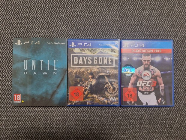 Ps4 jtkok Until Dawn, Days Gone, UFC 3