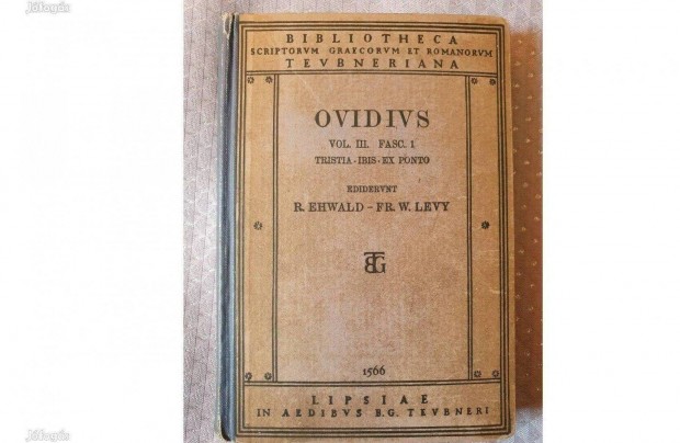 Publius Ovidius Naso latin nyelv knyv 1922