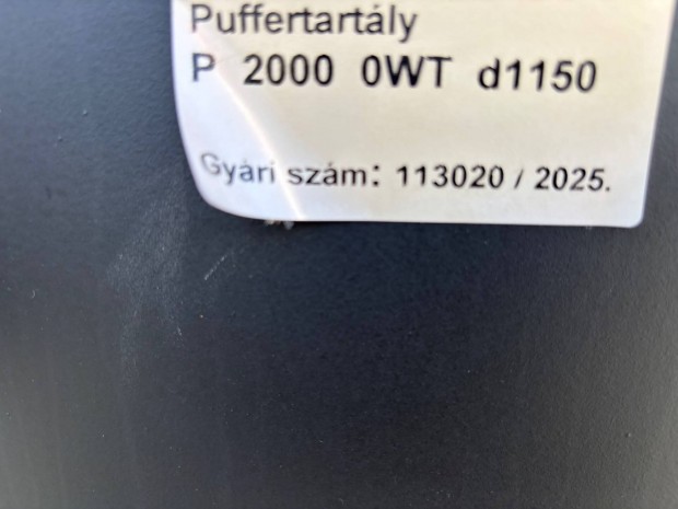 Puffertartály 1000-1500-2000 literes új