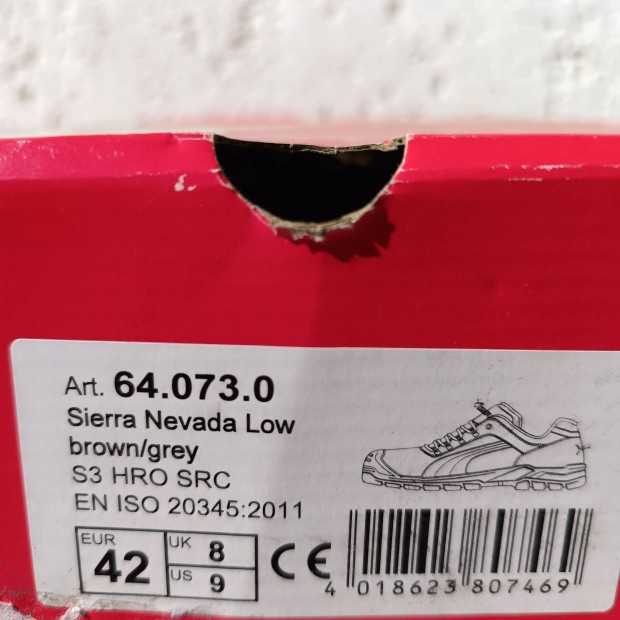 Puma Sierra Nevada S3 Hro SRC férfi munkavédelmi cipő.