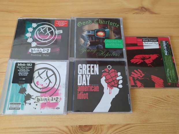 Punk, Pop, Rock CD lemezek (Green Day, Blink 182, Good Charlotte)