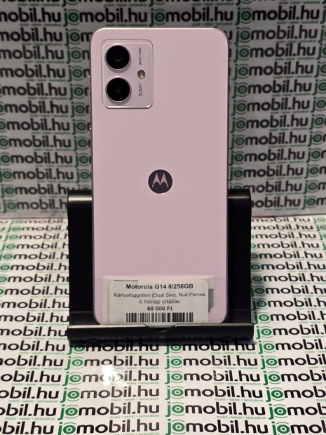 Pure Lilac szn Motorola G14 8/256GB dobozval gyri tartozkaival