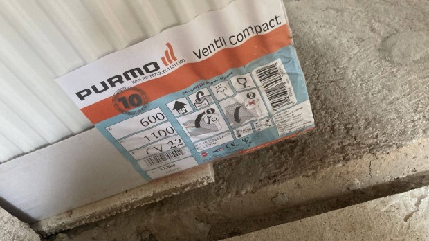 Purmo Ventil Compact CV 22 600x1100 lapraditor