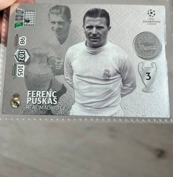 Pusks Ferenc Panini Legenda krtya kisebb hibkkal