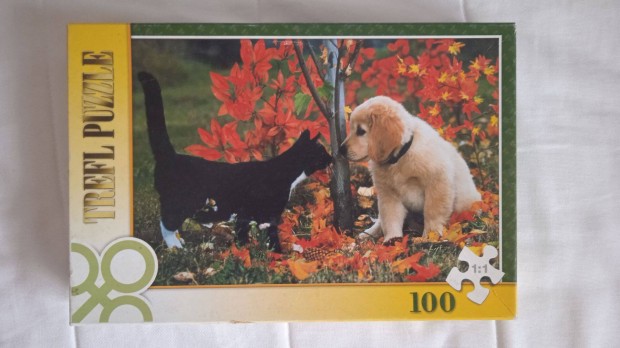 Puzzle 100 db-os kutya macska