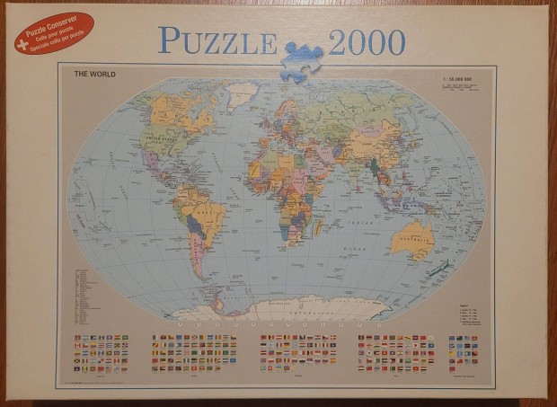 Puzzle 2000 db, The World (Ukrajna-Oroszorszg hatr necces)