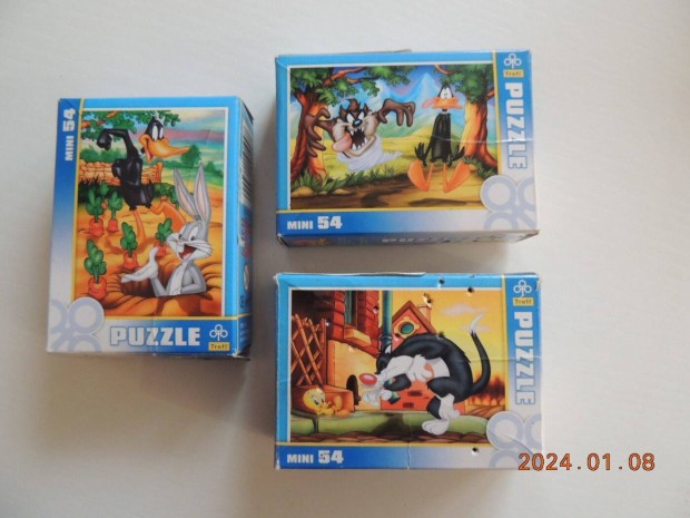 Puzzle 54 db-os - Looney Tunes (Bolondos dallamok) 3 csomag egyben