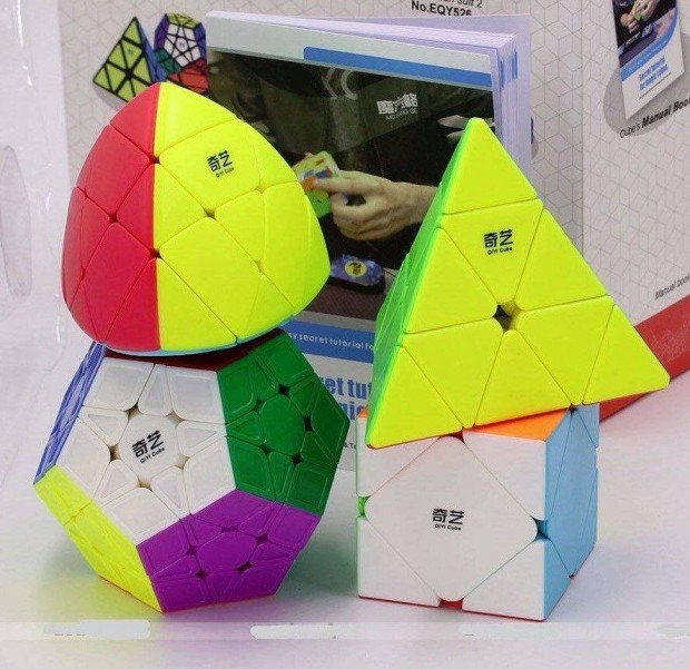 Qiyi kszlet rubik jtk, kocka Megaminx,Pyraminx, Skewb, Pyramorphinx