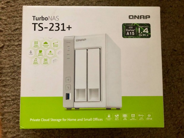 Qnap TS-231+ hálózati adattároló (NAS) - új, dobozban