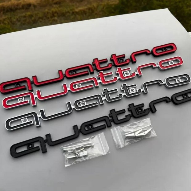 Quattro AUDI logo grill rcs emblma 42cm utngyrtott tpus