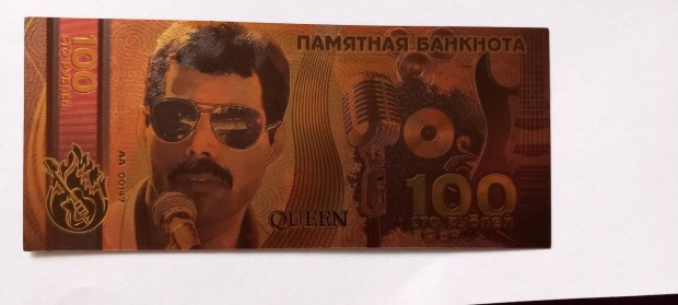 Queen - sznes, aranyozott, plasztik, fantzia 100 rubel