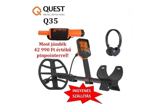 Quest Q35 fémkereső fémdetektor vezeték nélküli fejhallgatóval