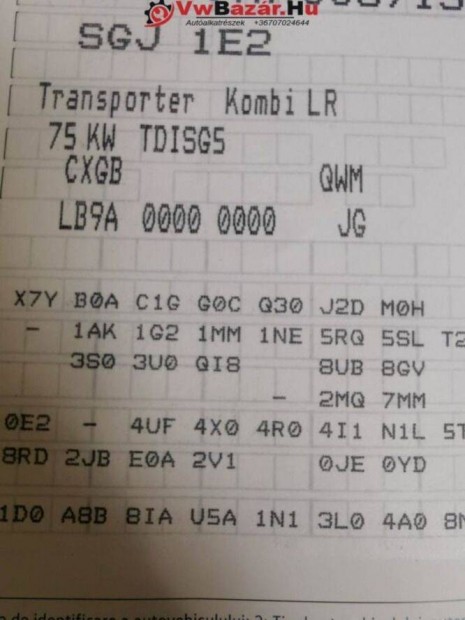 Qwm Sebességváltó VW Transporter T6 Cxgb