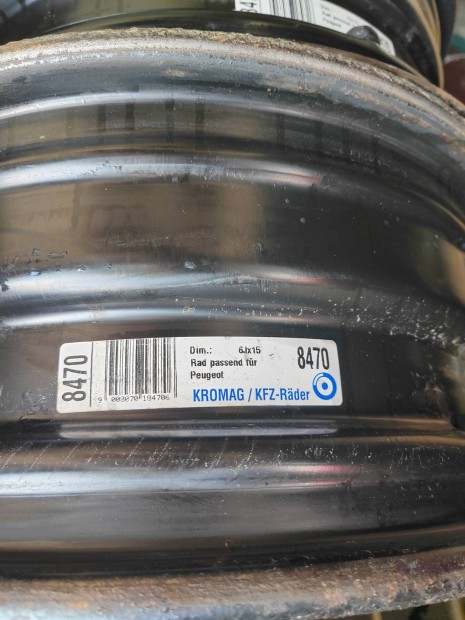 R15 x 6j acélfelni 4x108