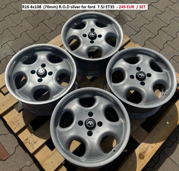 R16 4x108 (70mm) R.O.D silver for ford peugeot 7.5J ET35 alufelnik