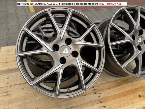 R17 4x108 (65,1) Alutec ADX.01 7J ET18 új alufelnik felnik felni 17"