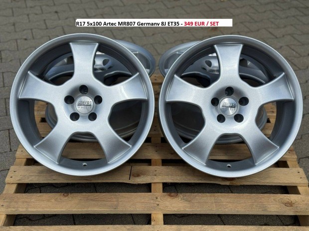 R17 5x100 Artec MR807 Germany 8J ET35 alufelnik felnik 17" 17col