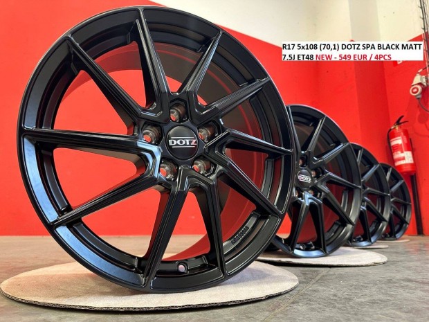 R17 5x108 (70,1) Dotz Spa Black MATT 7.5J ET48 j alufelnik felnik