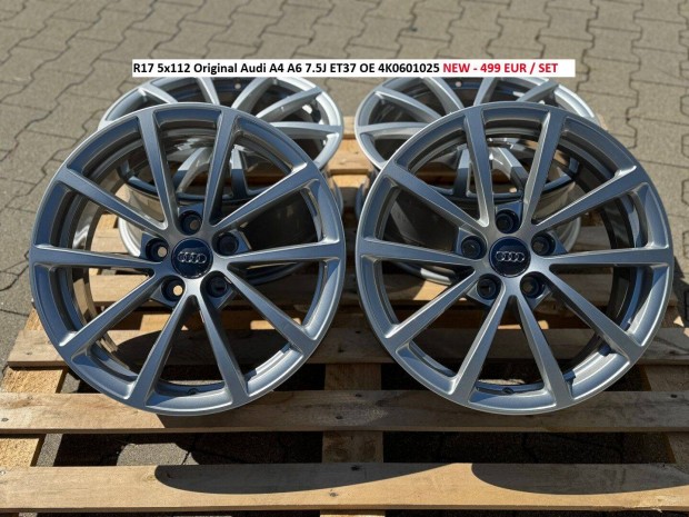 R17 5x112 Original Audi A4 A6 7.5J ET36 gyári új alufelnik felnik 17"