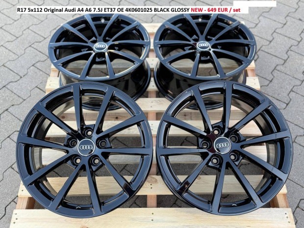 R17 5x112 Original Audi A4 A6 7.5J ET37 Új gyári alufelnik felnik 17"
