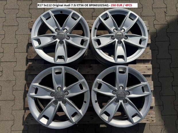 R17 5x112 Original Audi a3 7.5J ET56 OE 8P0601025AQ gyári alufelnik