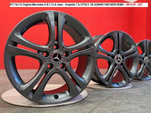 R17 5x112 Original Mercedes A B C CLA class - Graphite gyri alufelnik