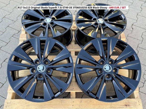 R17 5x112 Original Skoda Superb 7.5J ET49 gyári alufelni felni 17"