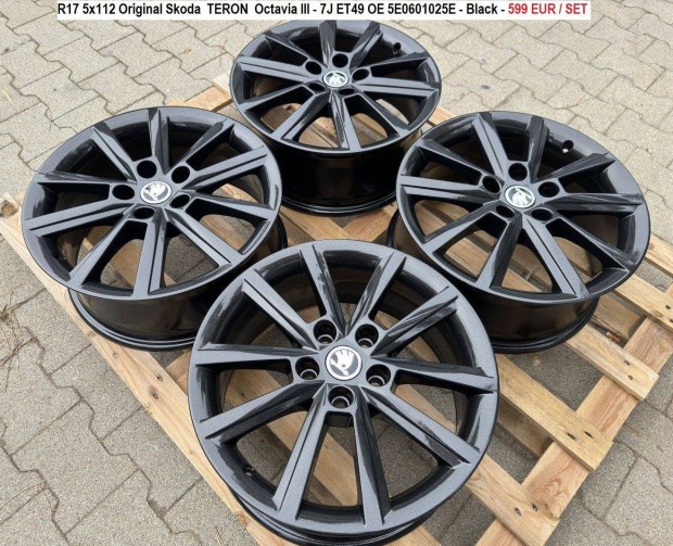 R17 5x112 Original Skoda Teron Octavia III gyri felnik alufelnik 17"