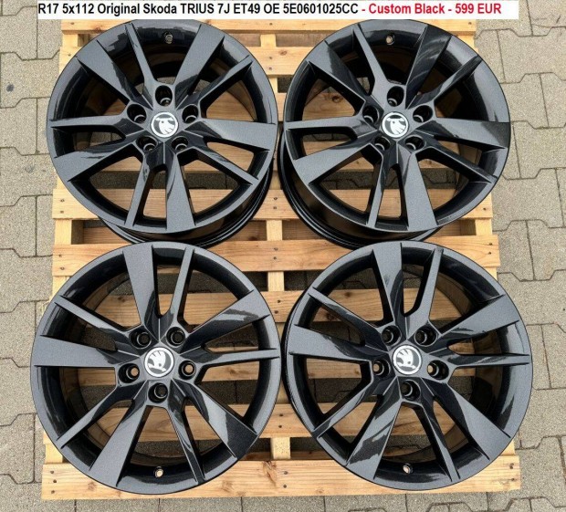 R17 5x112 Original Skoda Trius 7J ET49 gyri alufelnik felnik 7x17 17"